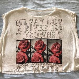 All Saints soft knit crop top